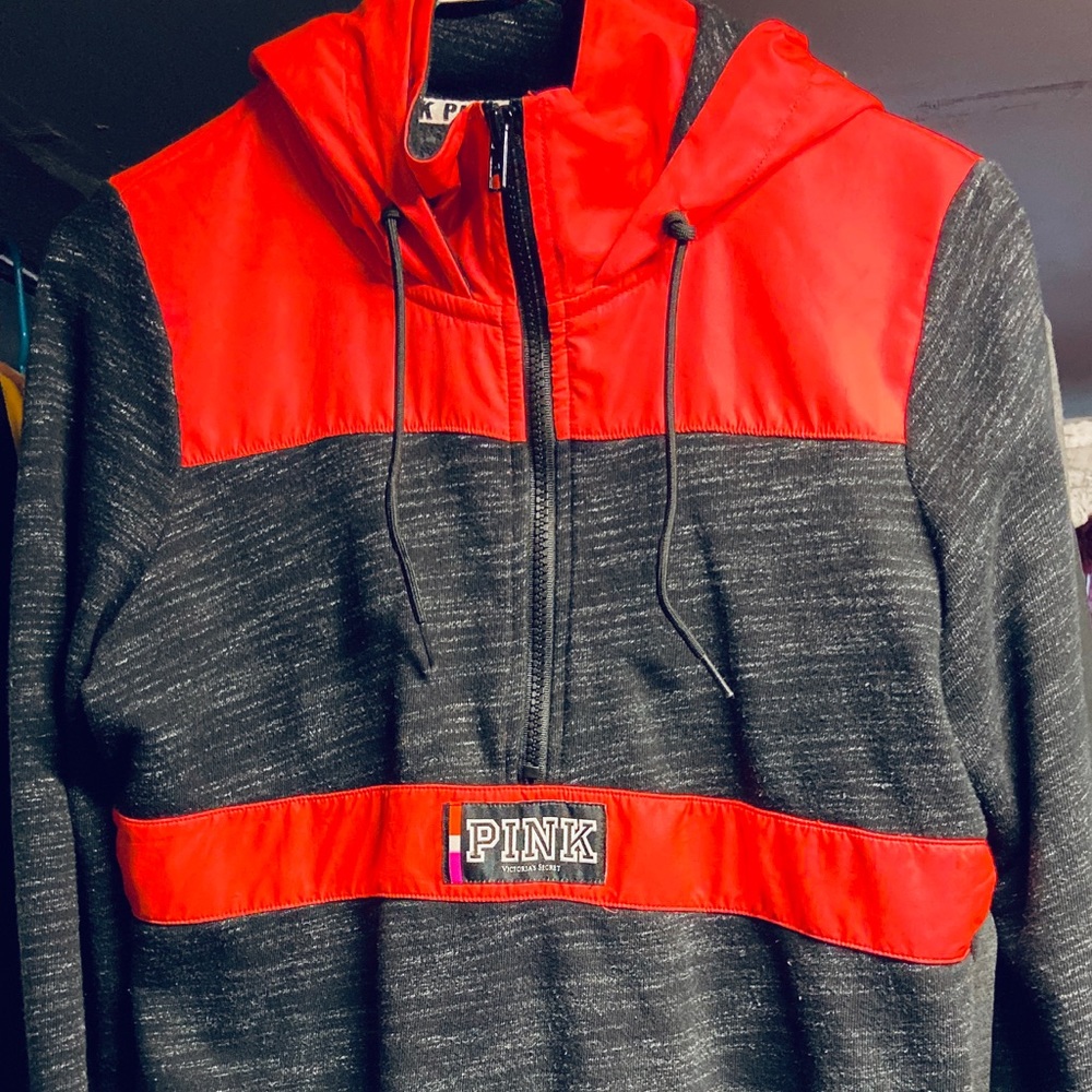 PINK ZIP UP PULLOVER